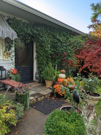 Front step decorated for fall Main Image
