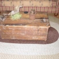 old chest coffee table, dry sink, bucket bench Image 1