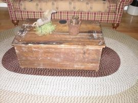 old chest coffee table, dry sink, bucket bench Main Image
